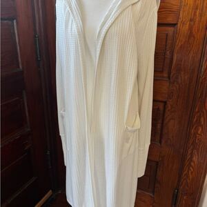 Sweet Romeo Hooded Cardigan | Size Medium | Waffle Knit Longline